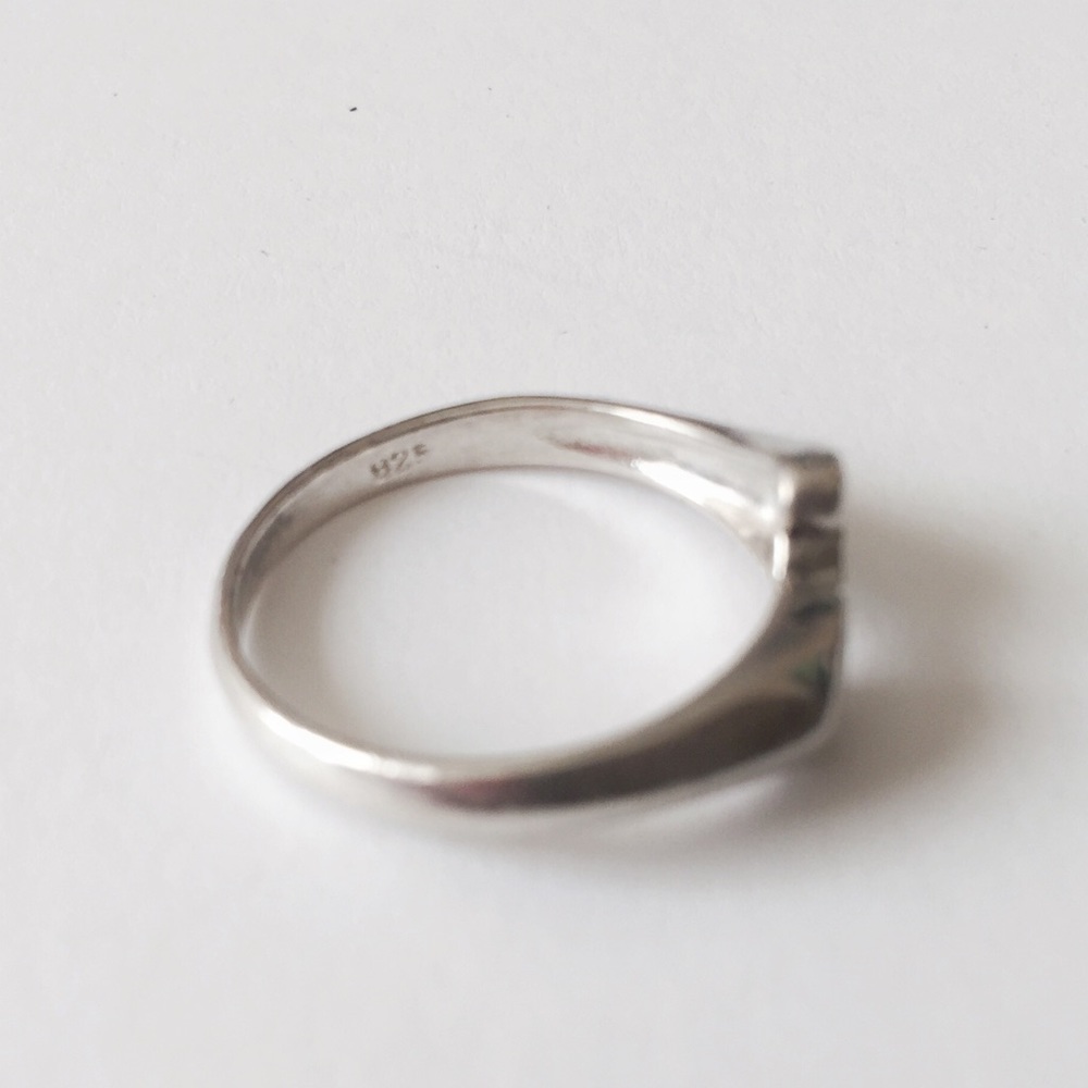 VINTAGE sterling silver double facing heart ring - Picture 4 of 8